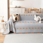 BohoLuxe: Boho Sofa Throw with Fringes – Stylish Sofa Cover for Living Room & Bedroom