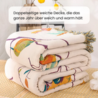 BohoNest: Cotton Blanket with Bird Pattern – Lightweight Cozy Blanket with Fringes