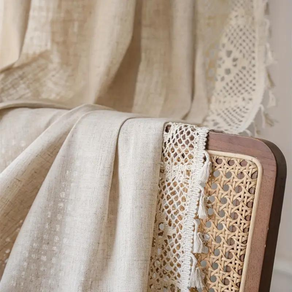 BohoWebart: Curtains with Geometric Patterns – Rustic and Elegant for Bedrooms