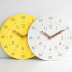 Wall Clock Round MDF Dial Silent Sweep Movement Bold Numerals