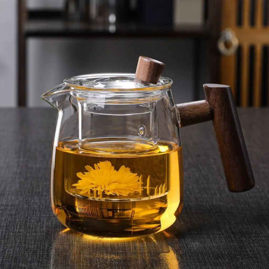 Bela Theepot | Borosilicaatglas, Houten Handvat, 550 ml