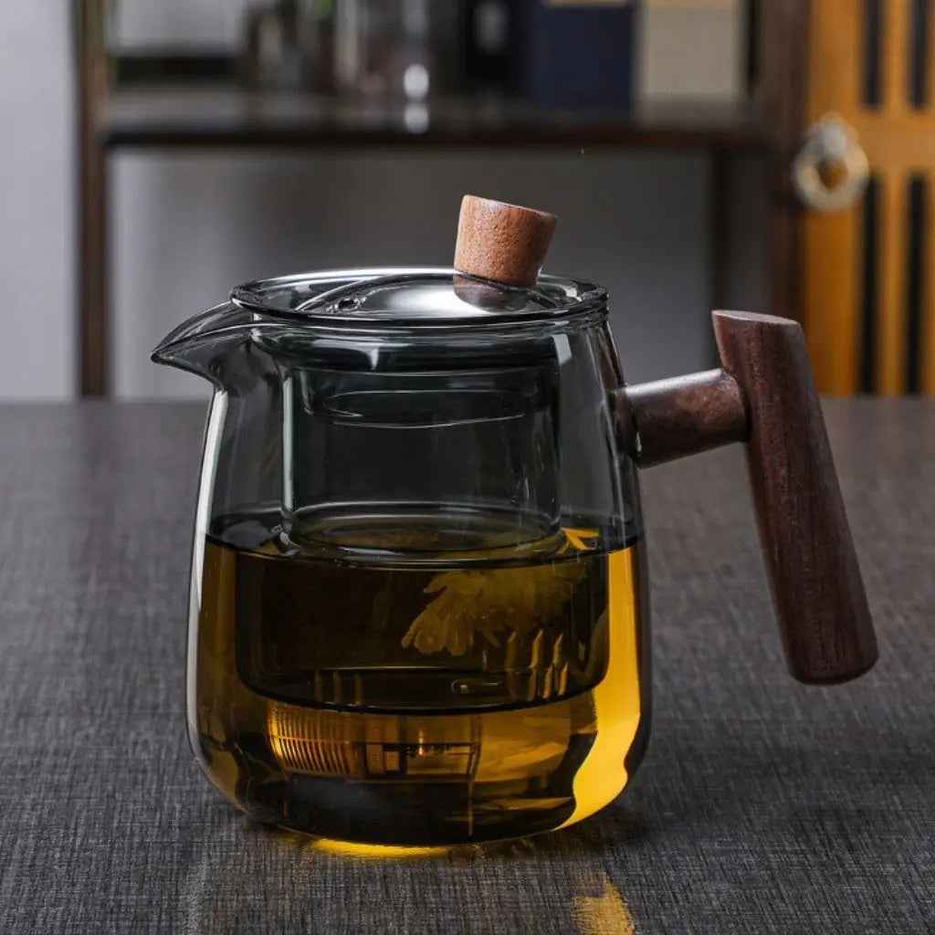 Bela Theepot | Borosilicaatglas, Houten Handvat, 550 ml