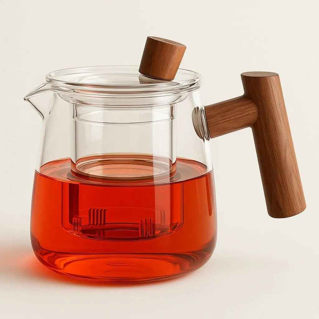 Bela Theepot | Borosilicaatglas, Houten Handvat, 550 ml