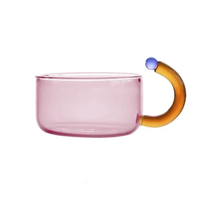 Glass Teapot and Cup Set Borosilicate Glass Built In Infuser Transparent Design