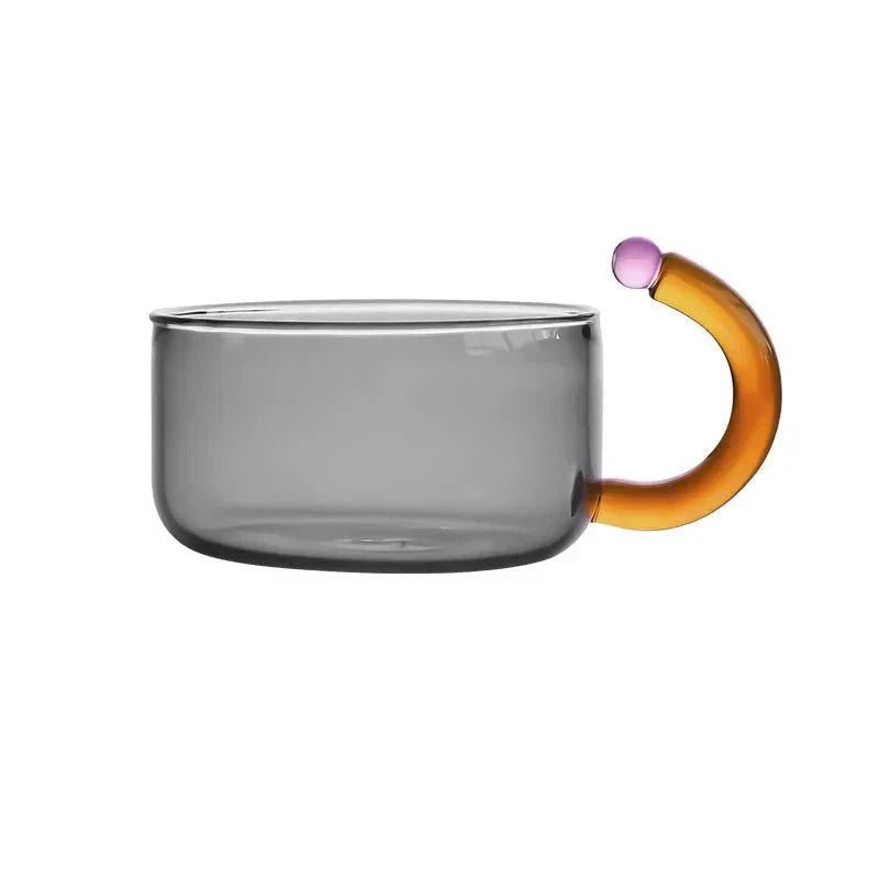 Glass Teapot and Cup Set Borosilicate Glass Built In Infuser Transparent Design