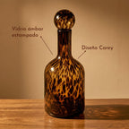 Bela Decorative Glass Decanter | Hand-Blown, 36 cm Tall
