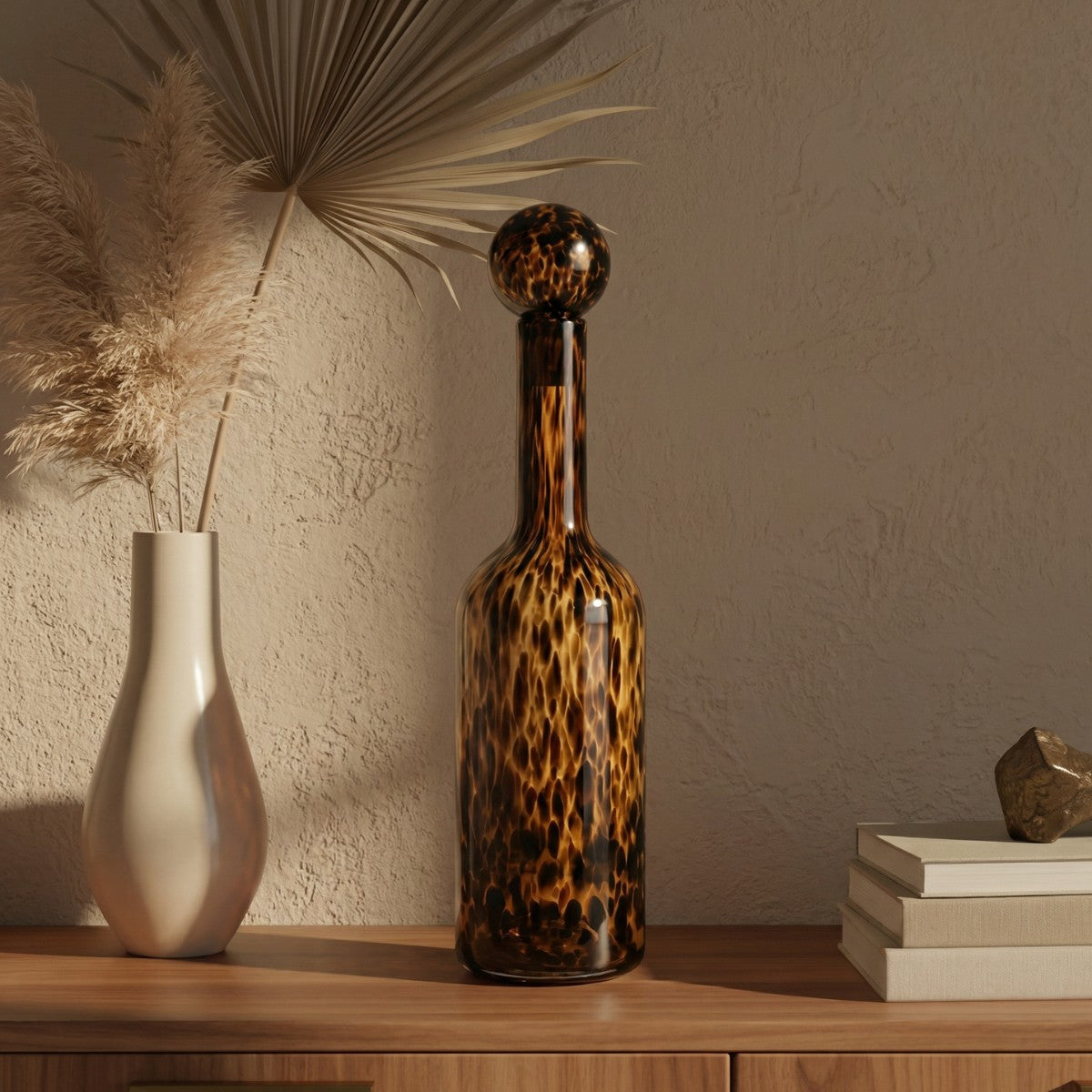 Cairo Glass Decanter | 52 cm, Animal Print Design