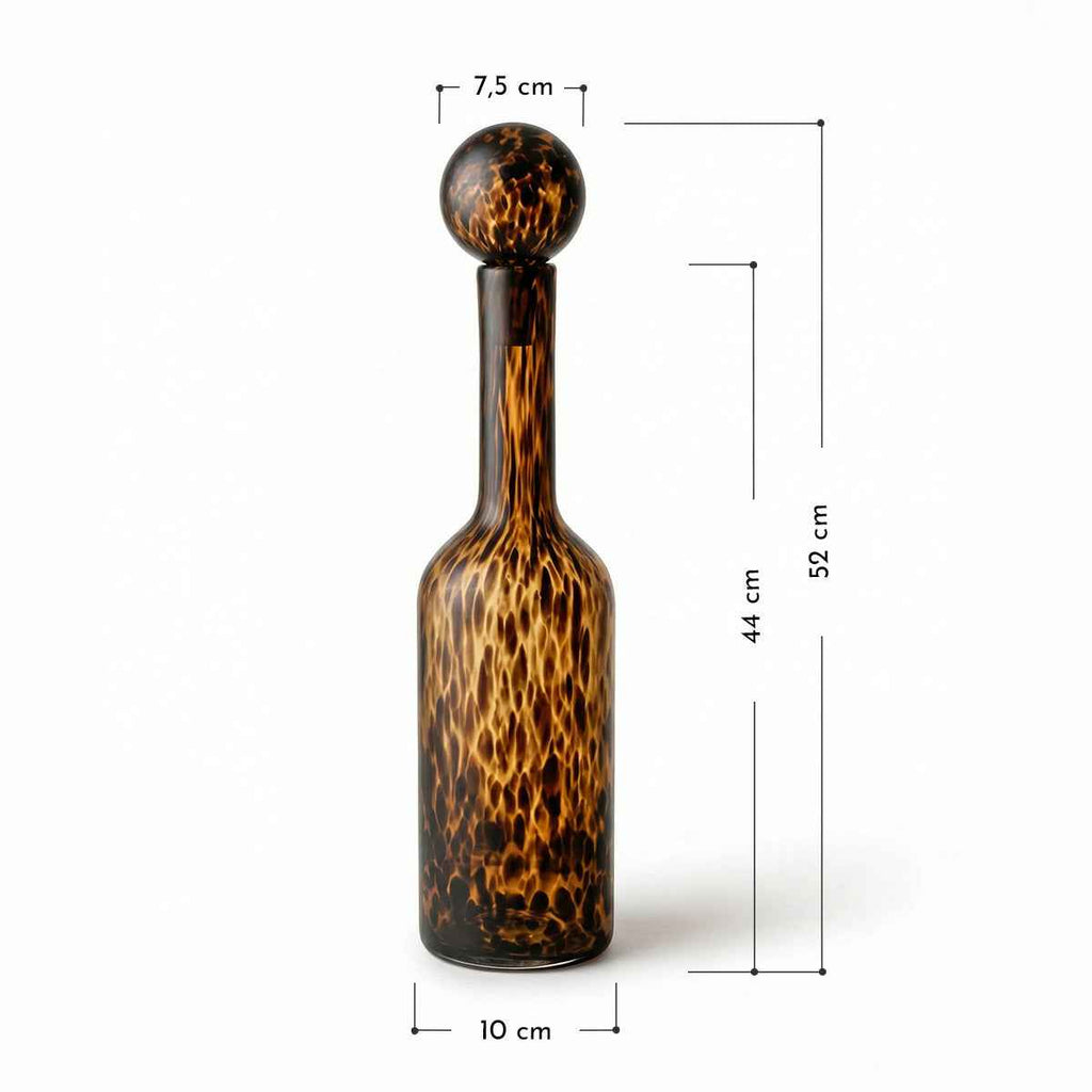 Cairo Glass Decanter | 52 cm, Animal Print Design