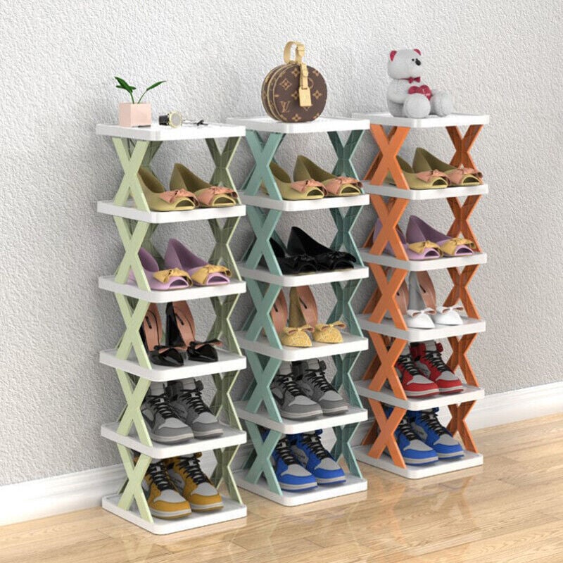 Shoe Rack Multi Layer PP Closet Storage Space Saving Entryway Organizer Stand