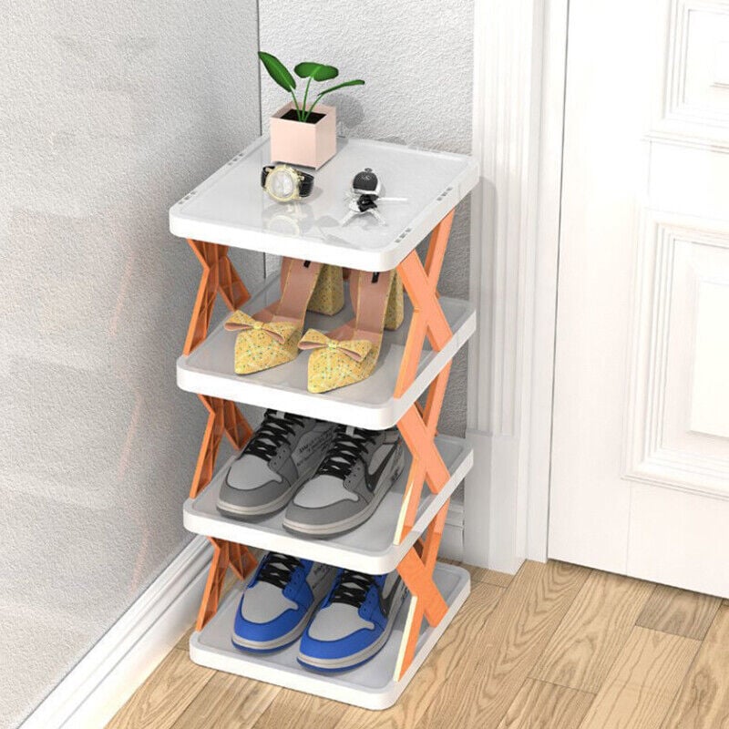 Shoe Rack Multi Layer PP Closet Storage Space Saving Entryway Organizer Stand
