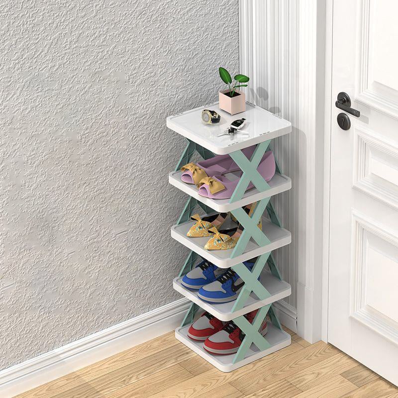 Shoe Rack Multi Layer PP Closet Storage Space Saving Entryway Organizer Stand