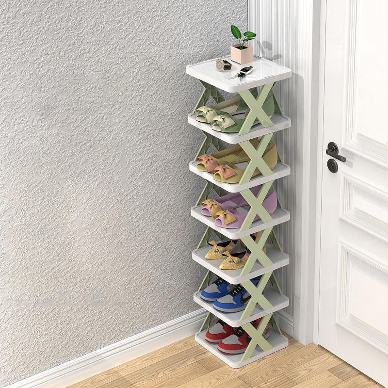 Shoe Rack Multi Layer PP Closet Storage Space Saving Entryway Organizer Stand