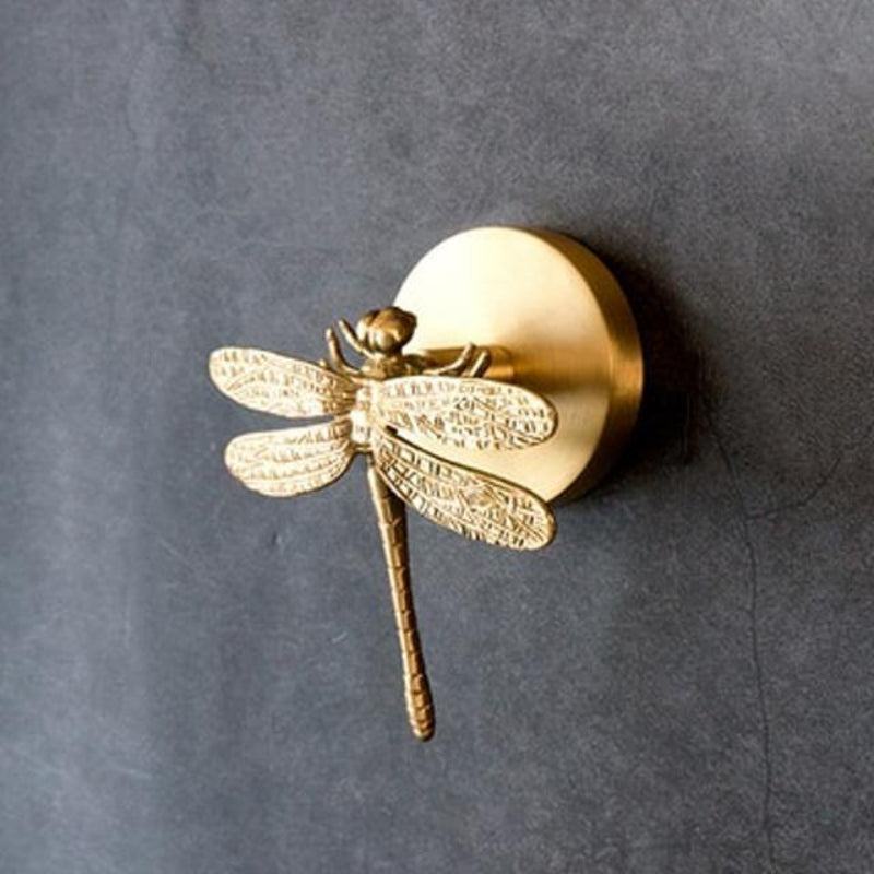 Coat Hook Wall Mounted Solid Copper Animal Head Gold Indoor Storage