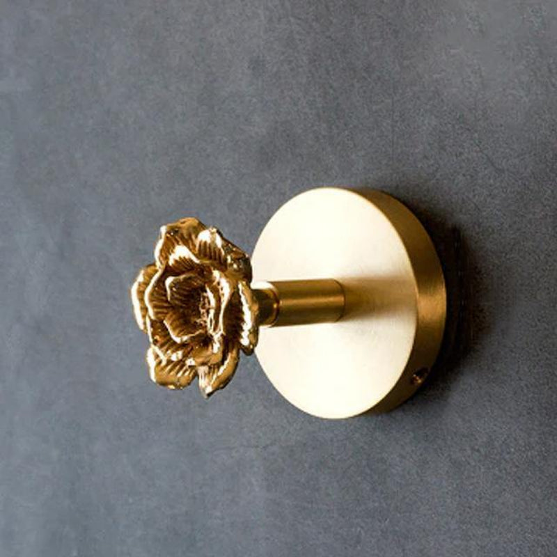 Coat Hook Wall Mounted Solid Copper Animal Head Gold Indoor Storage