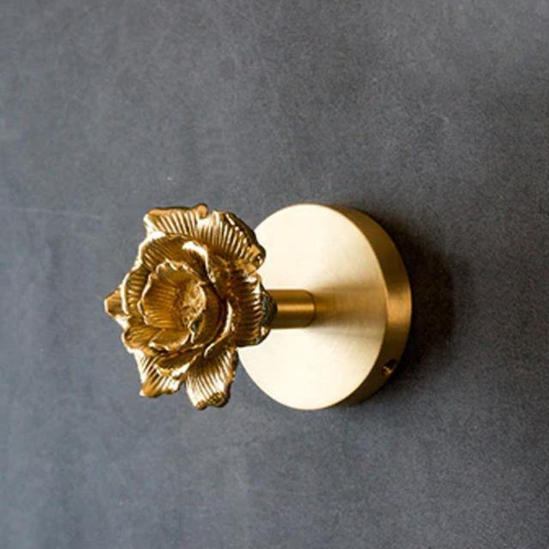 Coat Hook Wall Mounted Solid Copper Animal Head Gold Indoor Storage