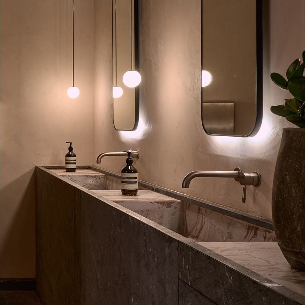 Minimalist Brass Globe Glass Pendant 1-Light