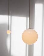 Minimalist Brass Globe Glass Pendant 1-Light
