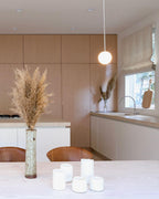 Minimalist Brass Globe Glass Pendant 1-Light