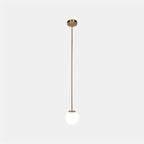 Minimalist Brass Globe Glass Pendant 1-Light
