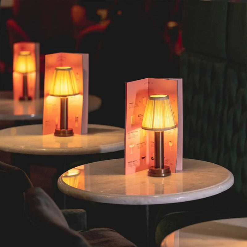 Brass Table Lamp Wireless Integrated LED Polished Brass Finish