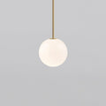 Minimalist Brass Globe Glass Pendant 1-Light