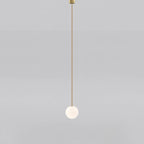 Minimalist Brass Globe Glass Pendant 1-Light