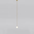 Minimalist Brass Globe Glass Pendant 1-Light