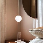 Minimalist Brass Globe Glass Pendant 1-Light