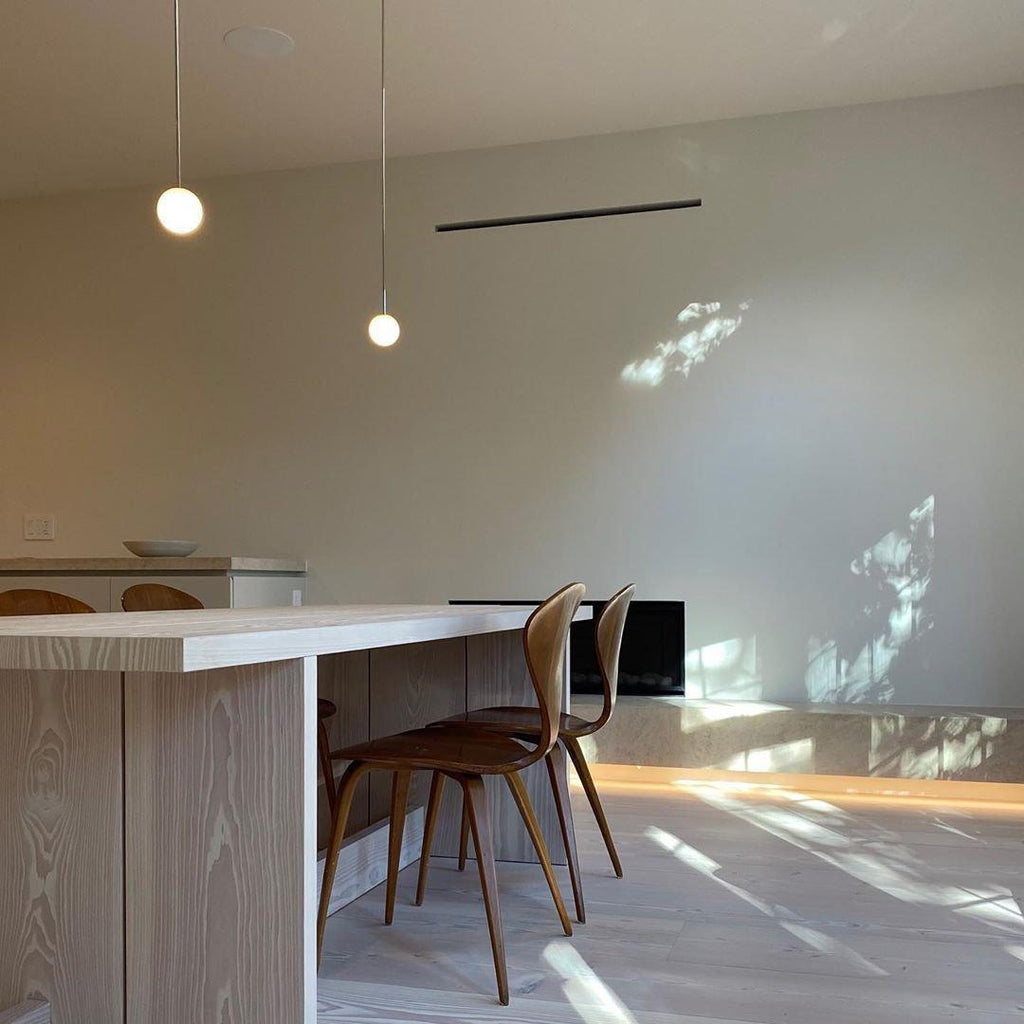 Minimalist Brass Globe Glass Pendant 1-Light