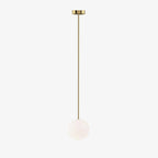 Minimalist Brass Globe Glass Pendant 1-Light
