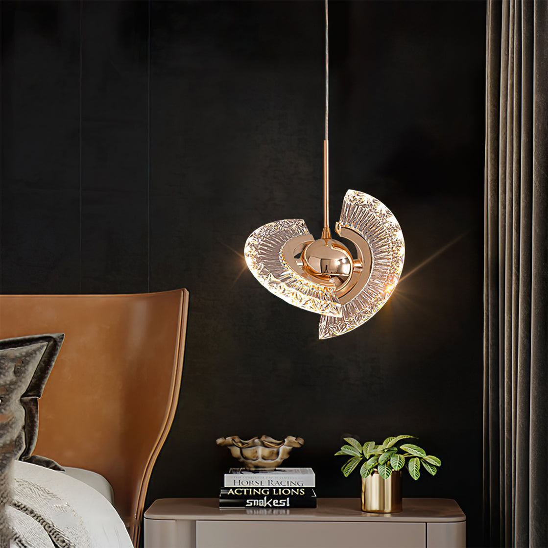 Rose Gold Crystal Pendant Light