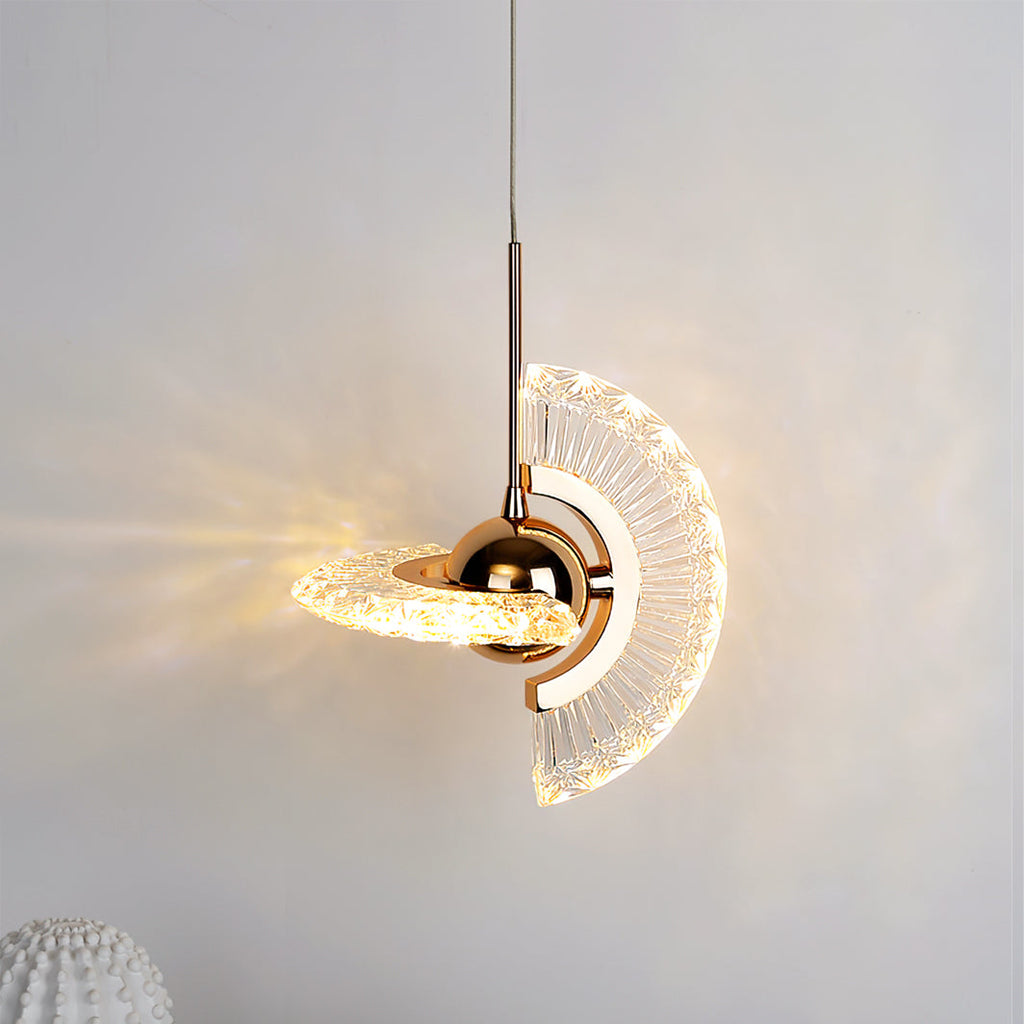 Rose Gold Crystal Pendant Light