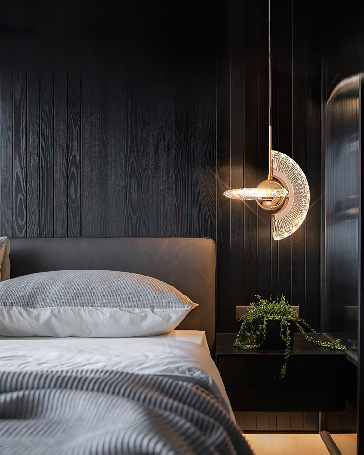 Rose Gold Crystal Pendant Light