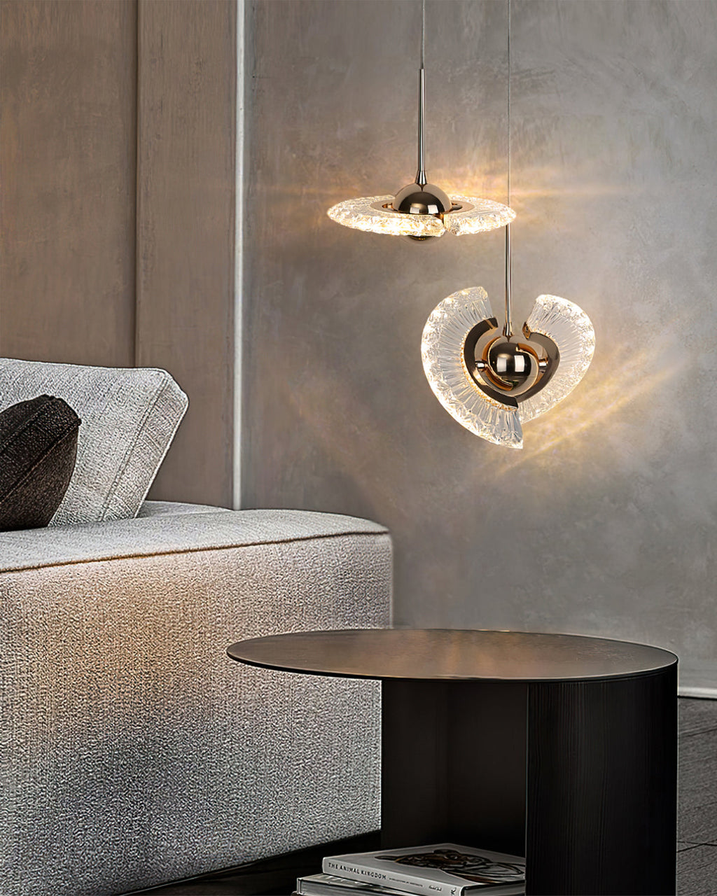 Rose Gold Crystal Pendant Light