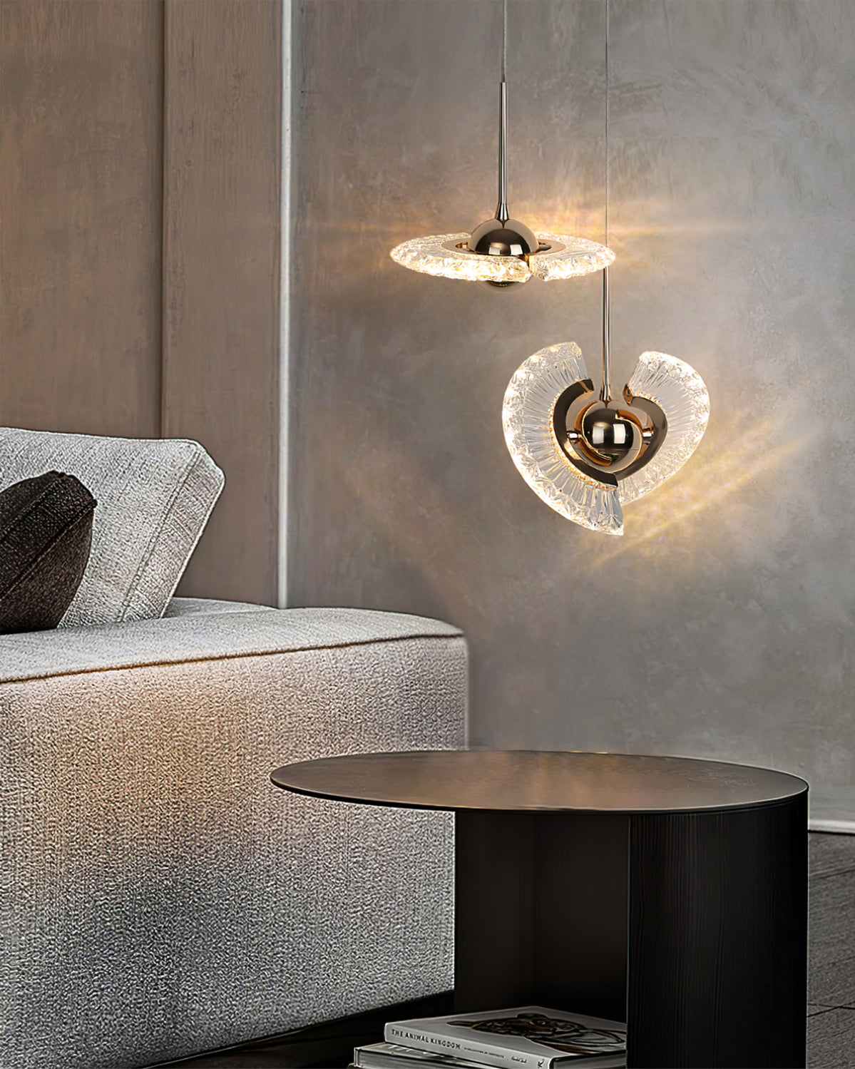 Rose Gold Crystal Pendant Light