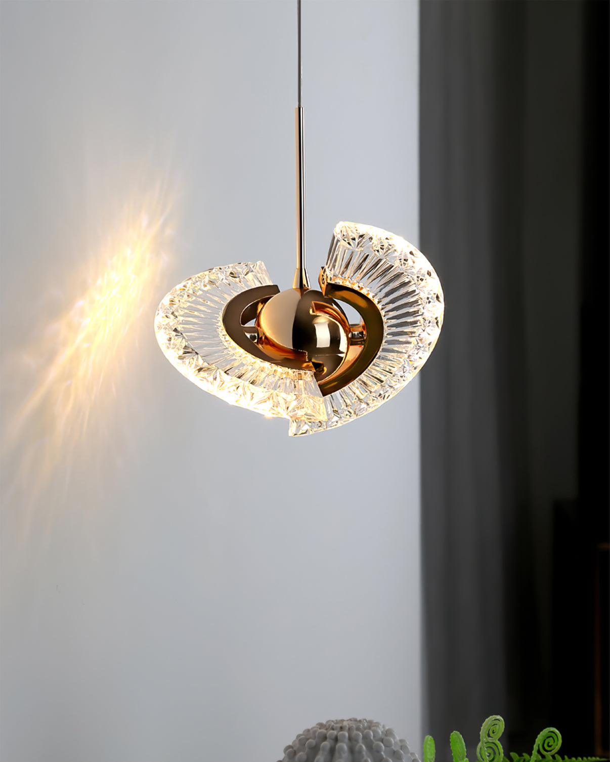 Rose Gold Crystal Pendant Light
