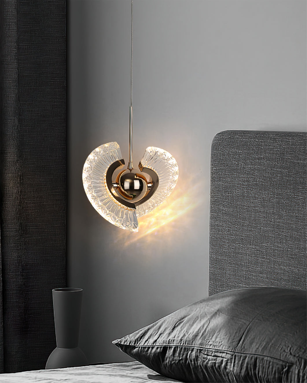Rose Gold Crystal Pendant Light