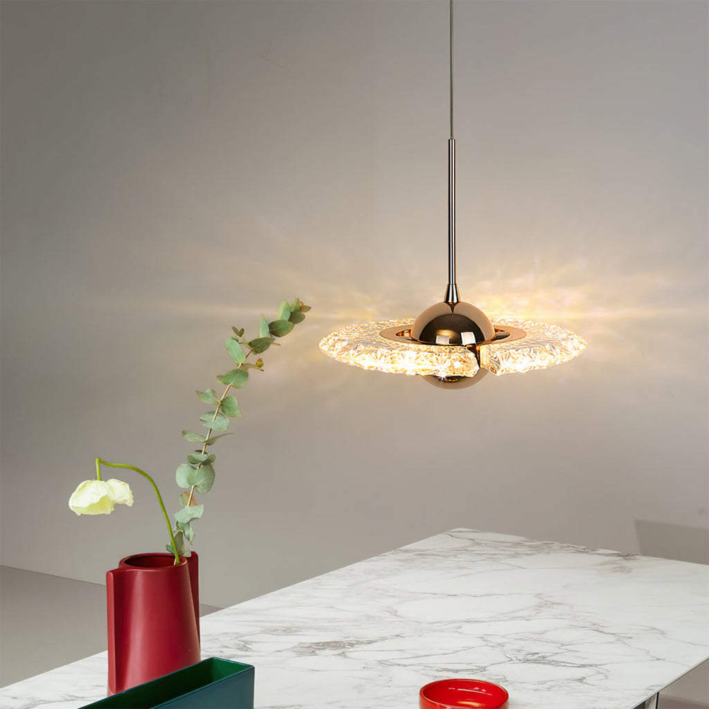 Rose Gold Crystal Pendant Light