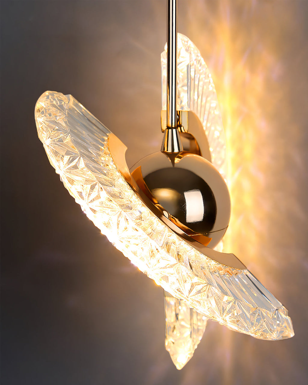 Rose Gold Crystal Pendant Light