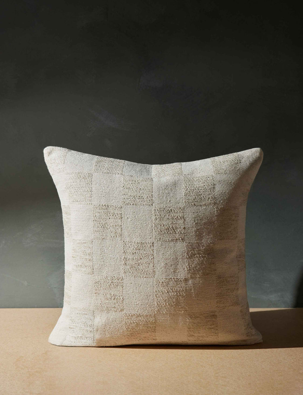 Bela Throw Pillow | Checkered Design, Down Fill