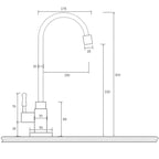BronzeWelle: Retro Kitchen Faucet with Swan Neck – Antique Brass Design