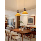 Brysonl Glass & Wood Farmhouse Pendant Lamp