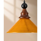Brysonl Glass & Wood Farmhouse Pendant Lamp