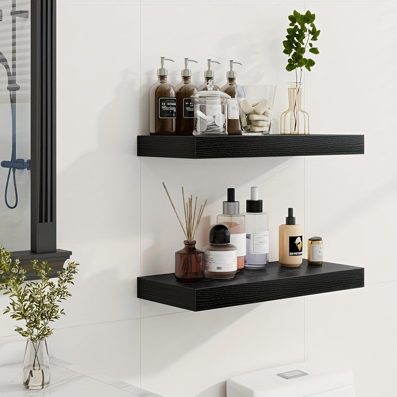 BooksLife: Wooden Wall Shelves – sturdy, easy-care & decorative with a floating look for bedroom & office