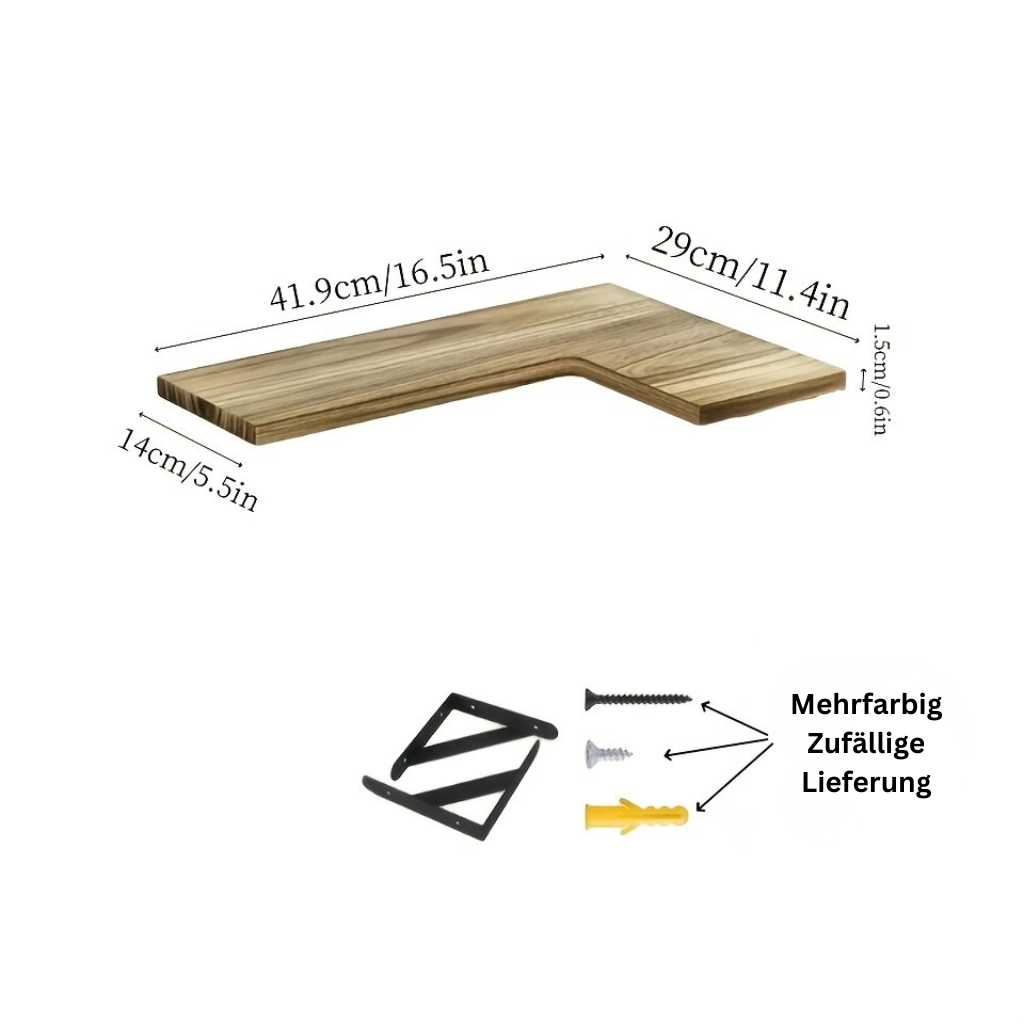 BooksLife: Wooden Wall Shelves – sturdy, easy-care & decorative with a floating look for bedroom & office