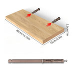 BooksLife: Wooden Wall Shelves – sturdy, easy-care & decorative with a floating look for bedroom & office