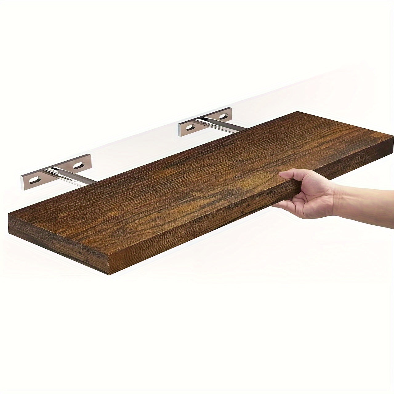 BooksLife: Wooden Wall Shelves – sturdy, easy-care & decorative with a floating look for bedroom & office