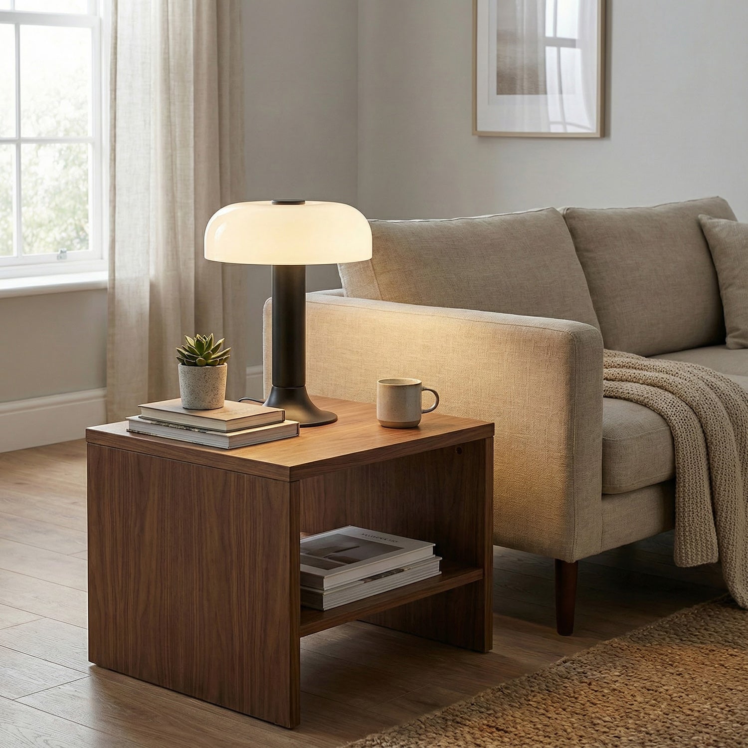 Bumling Hans Mushroom Glass Table Lamp