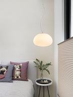 Bunelle: Pendant Light Made of Glass & Metal in a Soft Bun Shape – for Cozy Living Spaces