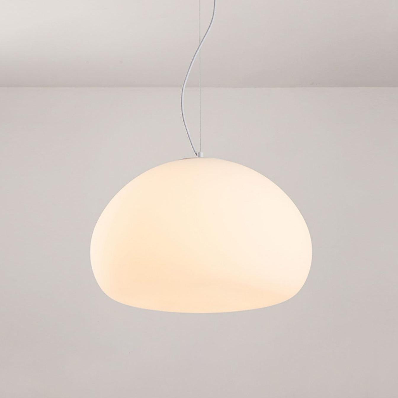 Bunelle: Pendant Light Made of Glass & Metal in a Soft Bun Shape – for Cozy Living Spaces